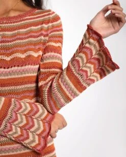 VESTIDO MY HAPPY PLACE · KNIT -[品牌] Ventas THE-ARE vestido mini punto tejido cuello redondo mangas acampanadas mujer the are eci img 4