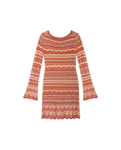 VESTIDO MY HAPPY PLACE · KNIT -[品牌] Ventas THE-ARE vestido mini punto tejido cuello redondo mangas acampanadas mujer the are eci img 5 scaled