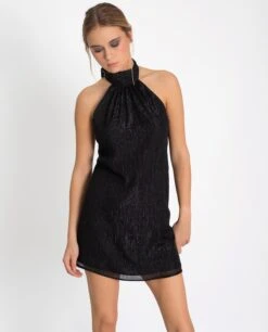 VESTIDO IT WAS EPIC · NEGRO -[品牌] Ventas THE-ARE vestido negro corto escote halter espalda descubierta fiesta mujer the are eci img 2
