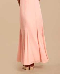 VESTIDO CARLOTA · ROSA -[品牌] Ventas THE-ARE vestido rosa bajo vuelo tirantes escite palabra honor eci img 4