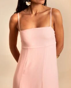 VESTIDO CARLOTA · ROSA -[品牌] Ventas THE-ARE vestido rosa bajo vuelo tirantes escite palabra honor mujer the are 9