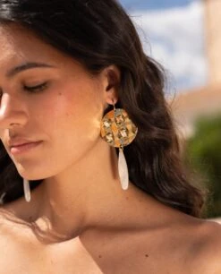 PENDIENTES ECLIPSE NACAR · BAÑO ORO